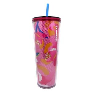 🔥 2023 Starbucks Venti Tumbler 24oz – Pink Peony Floral Design